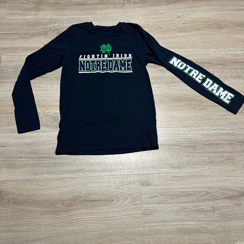 Notre Dame Kids Long Sleeve Tee - Navy size Large